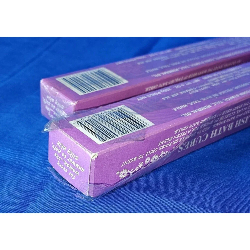 2 NEW Vintage Delagar English Bath Cubes England Plumeria Violet Freesia NOS